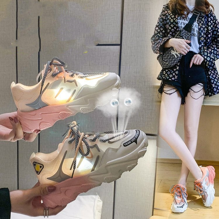 Sarah Express Gradient Rainbow Platform Sneakers for Women
