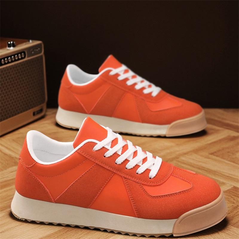 Sarah Express Retro Square Toe Thick Sole Sneakers Orange