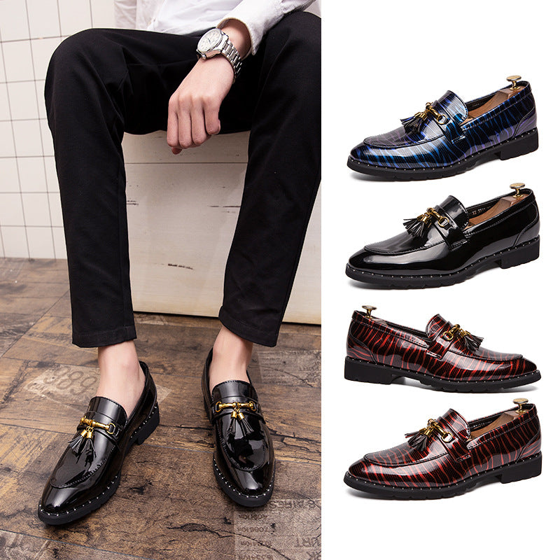 Sarah Express Men's Pointed Toe Tassel Loafers