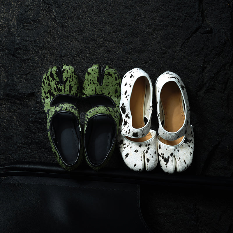 Sarah Express Pony Hair Split-Toe Mary Jane Flats