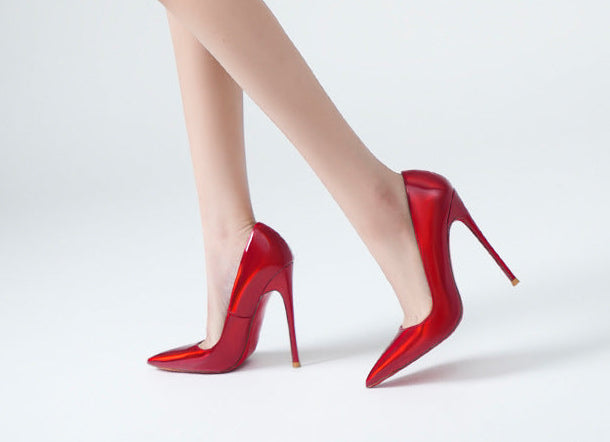 Sarah Express Pointed Toe Stiletto Pumps Red Sole