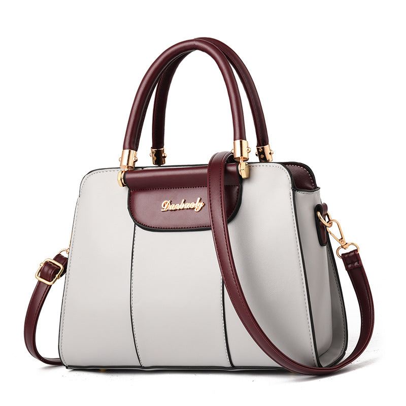 Sarah Express Structured European Style Large Capacity Handbag Grey