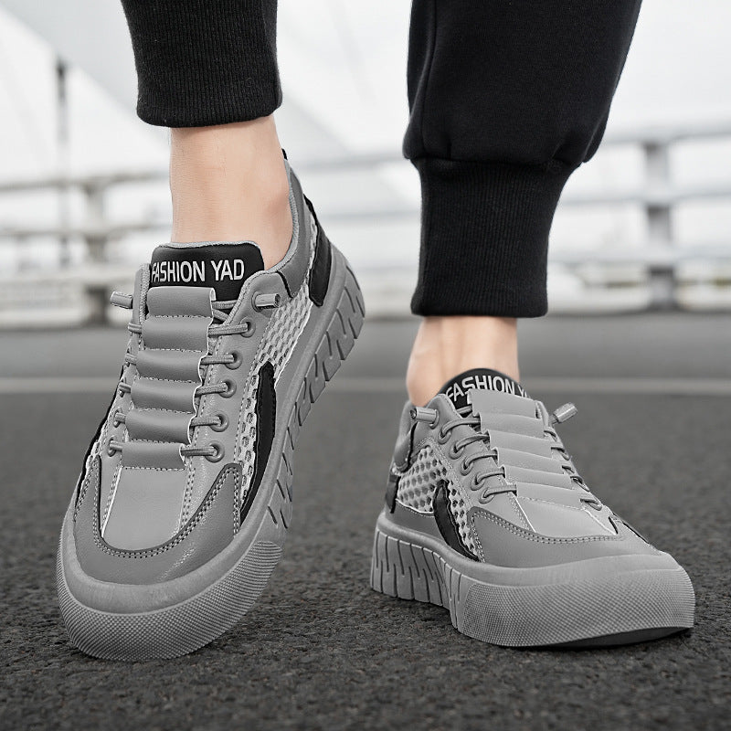 Sarah Express Men's Breathable Mesh Lace-Up Sneakers