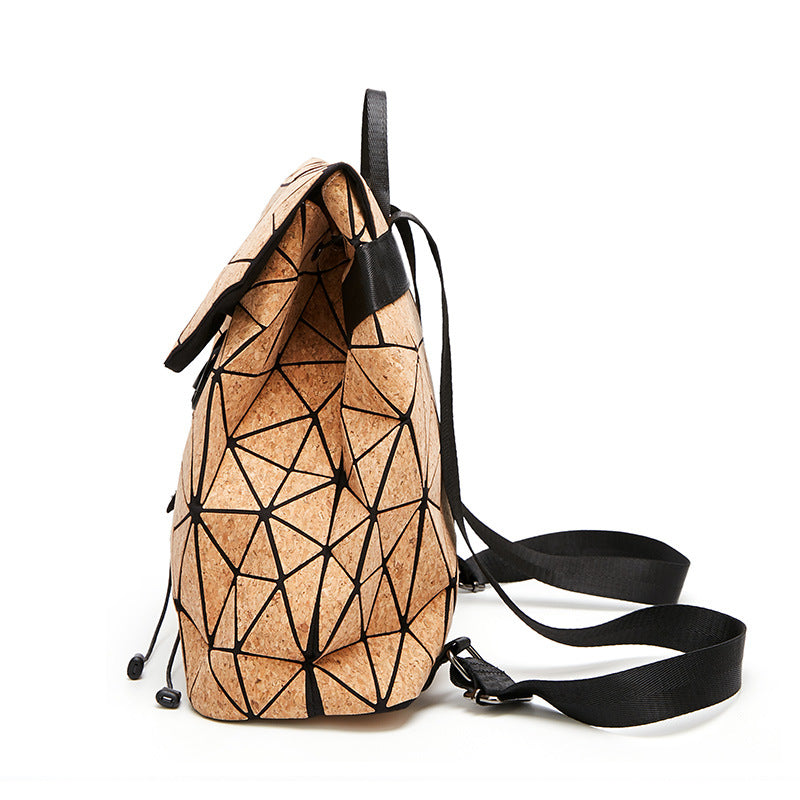 Sarah Express Geometric Cork Vegan Travel Backpack