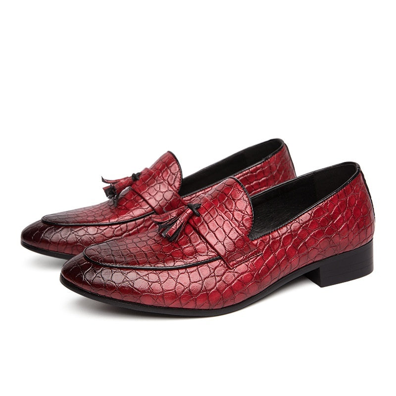 Sarah Express Men's Pointed-Toe Tassel Dress Shoes