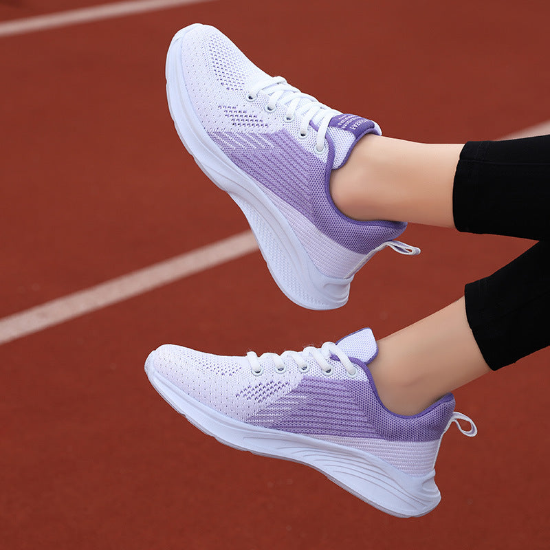 Sarah Express Women's Breathable Mesh Knit Leisure Sneakers