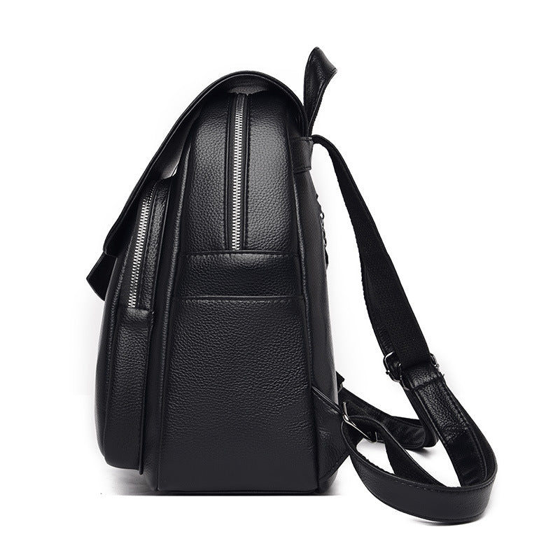 Sarah Express Fashion Soft Leather Casual Backpack