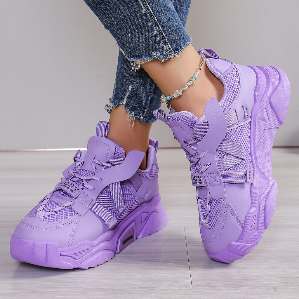 Sarah Express Platform Mesh Dad Sneakers Purple