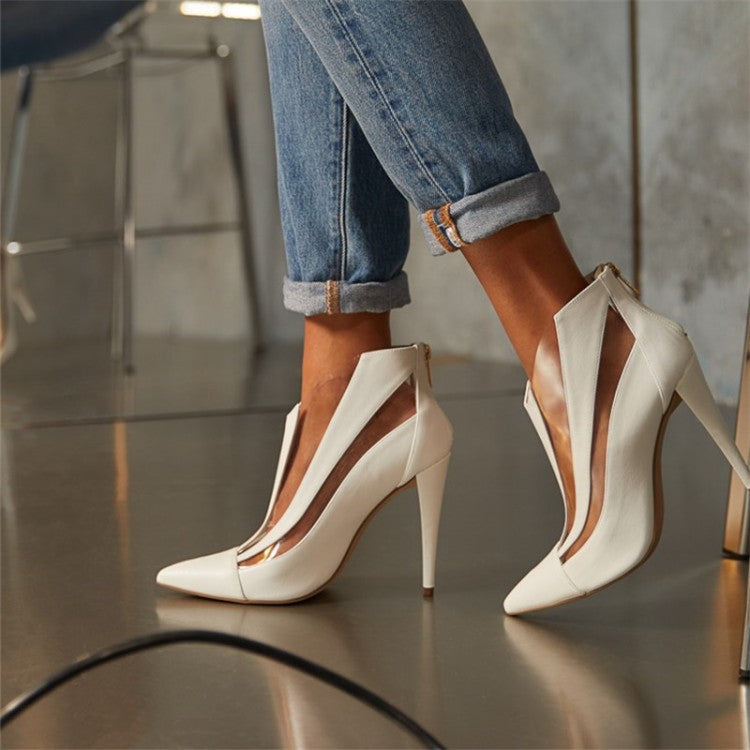 Sarah Express Pointed Toe Cutout Stiletto Sandals