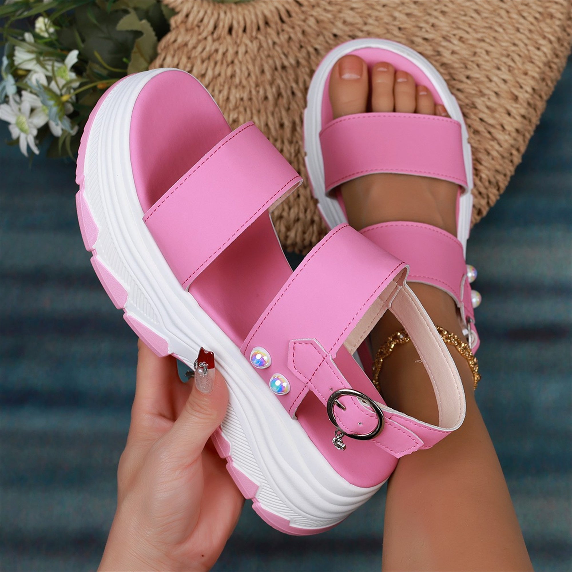 Sarah Express Double Strap Platform Sports Sandals