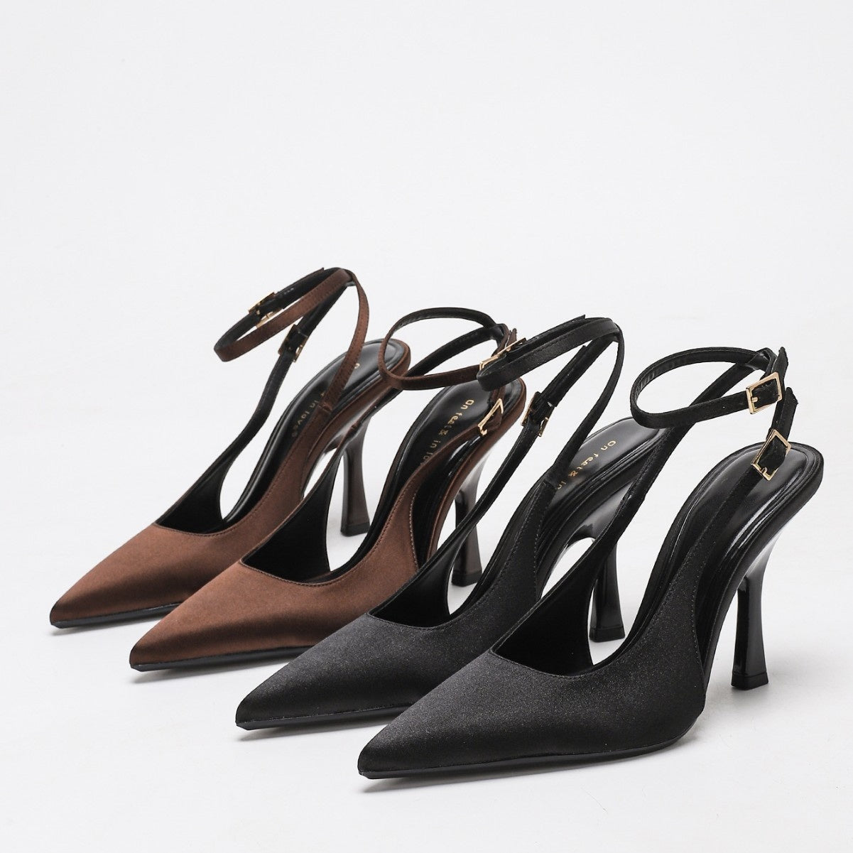 Sarah Express Pointed Toe Stiletto Ankle Strap Heels