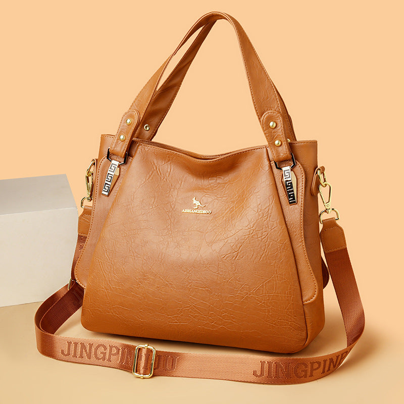 Sarah Express Elegant High-Capacity PU Leather Tote Bag