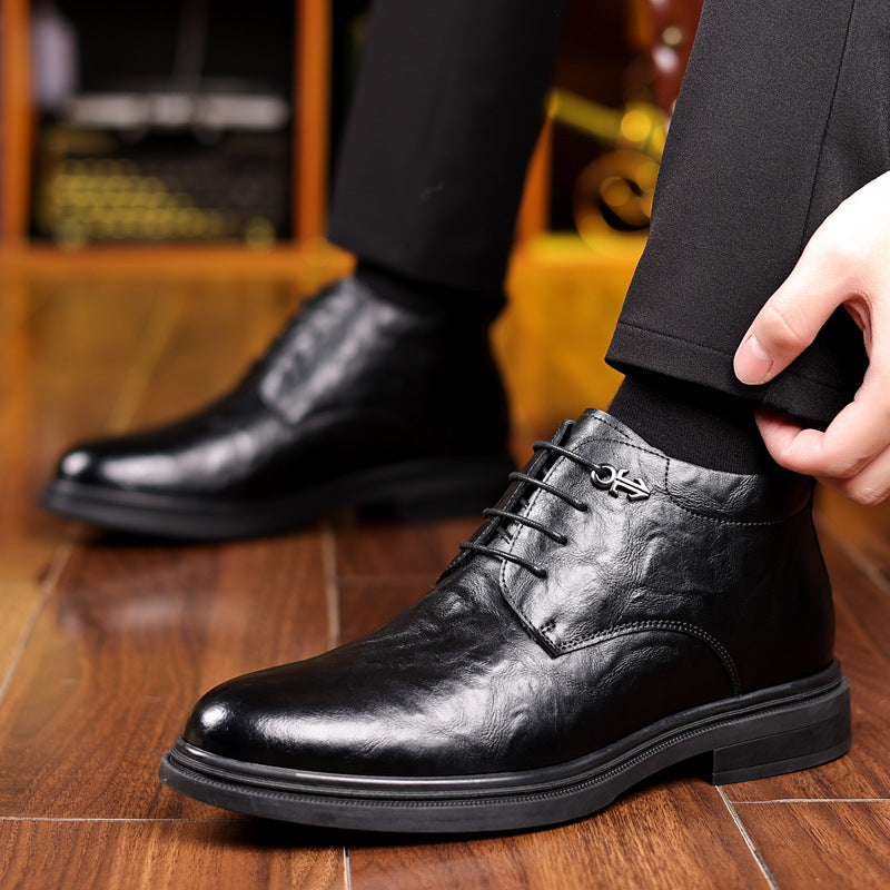 Sarah Express Fleece-Lined High-Top Leather Winter Boots