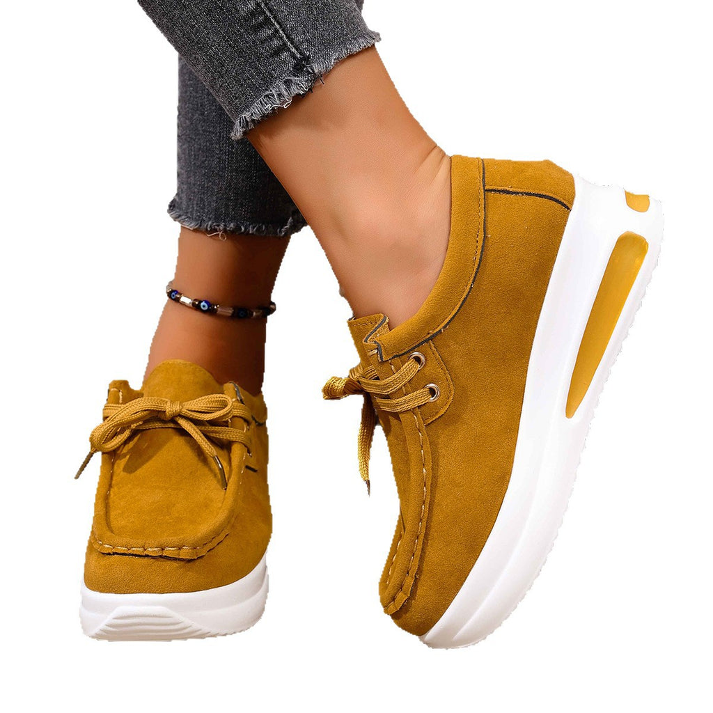 Sarah Express Women's Platform Lace-Up Wedge Loafers