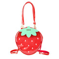 Sarah Express Strawberry Print Transparent Shoulder Tote Bag Red