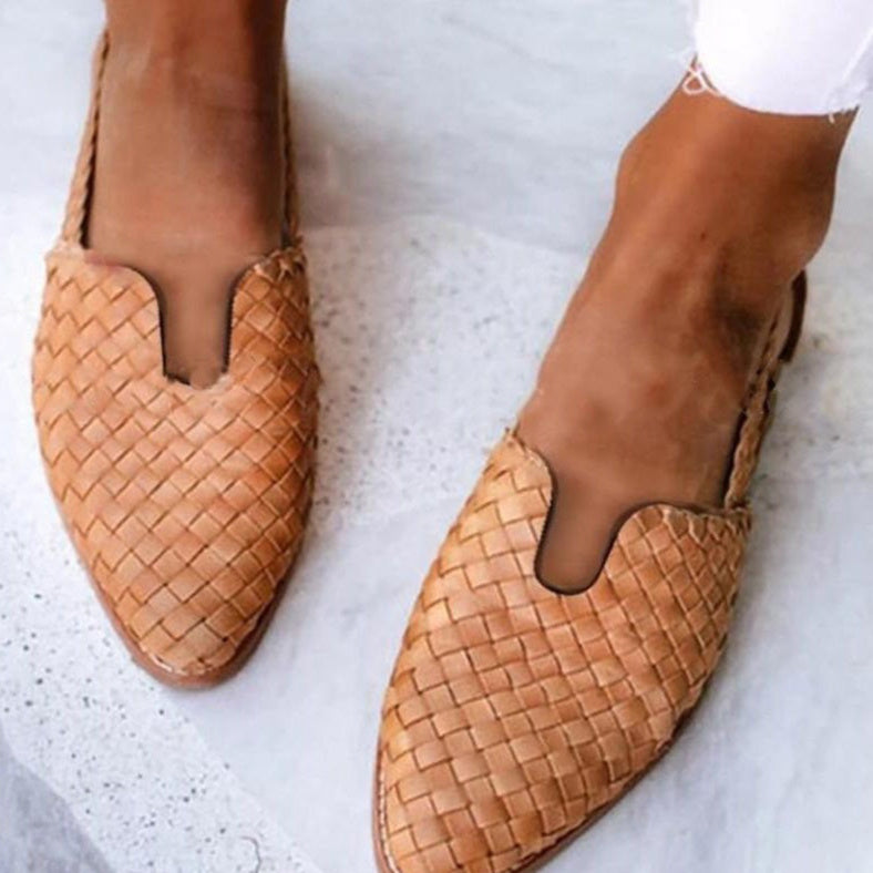 Sarah Express Pointed Toe Knit Slip-On Sandals