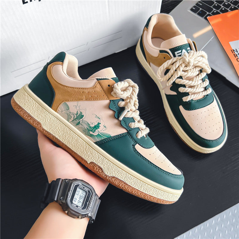 Sarah Express Men's Lightweight Lace-Up Platform Sneakers