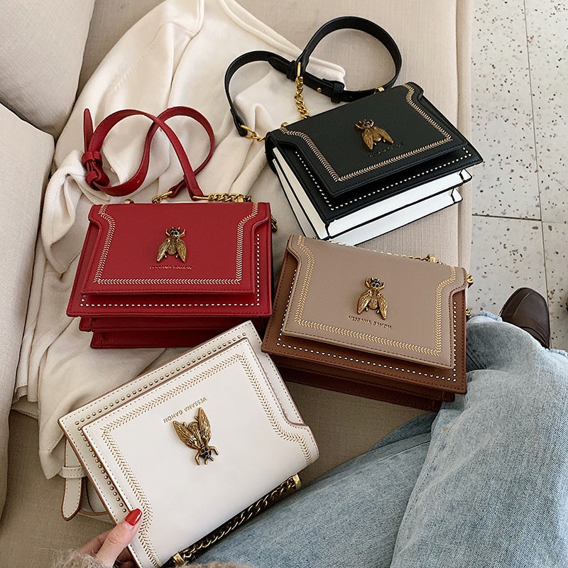 Sarah Express Small Square Crossbody Bag with Bee Detail