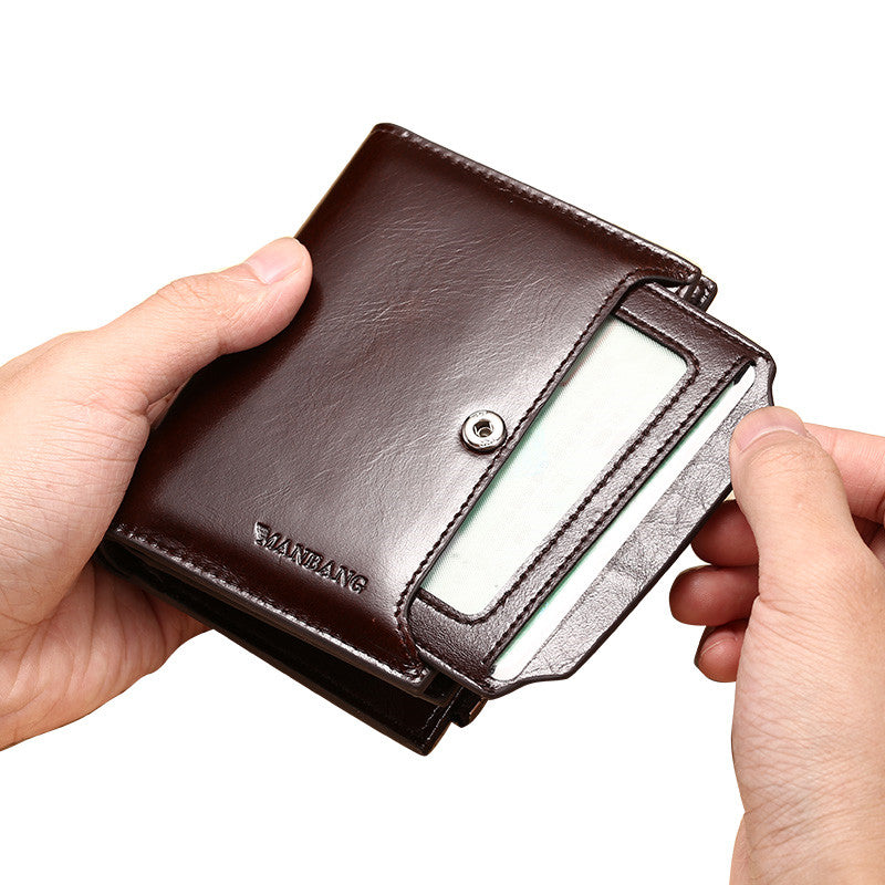 Sarah Express Leather Vertical Bi-Fold Wallet