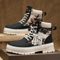 Sarah Express Men's British Style High-Top Casual Boots Black