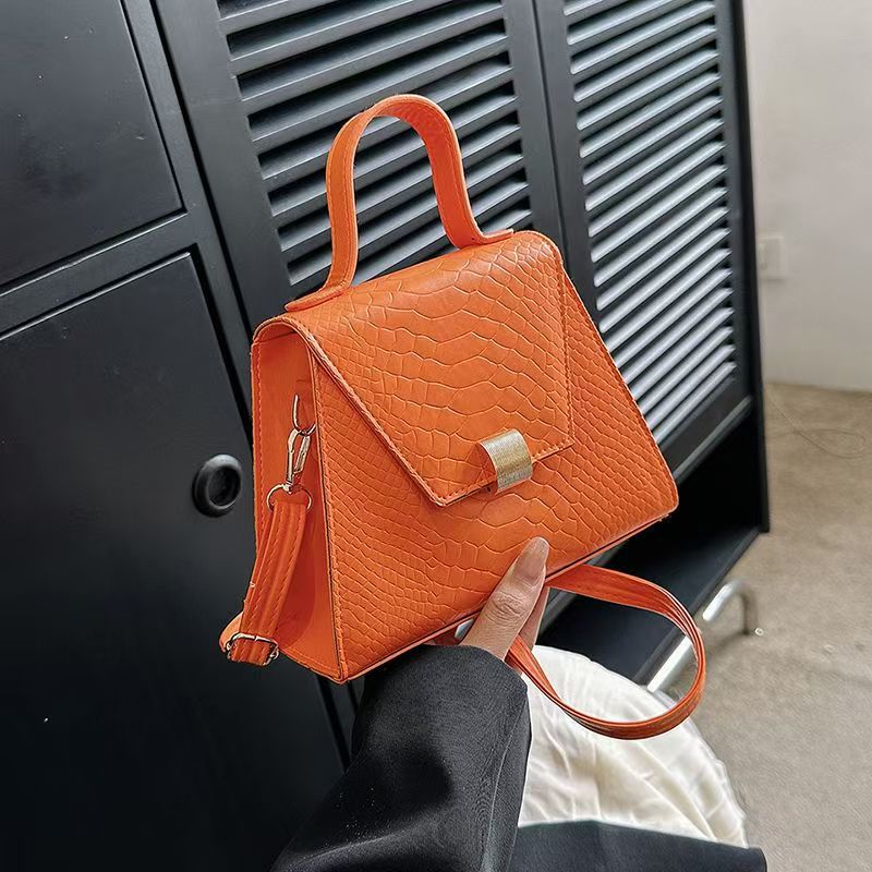 Sarah Express Structured Square PU Leather Crossbody Bag