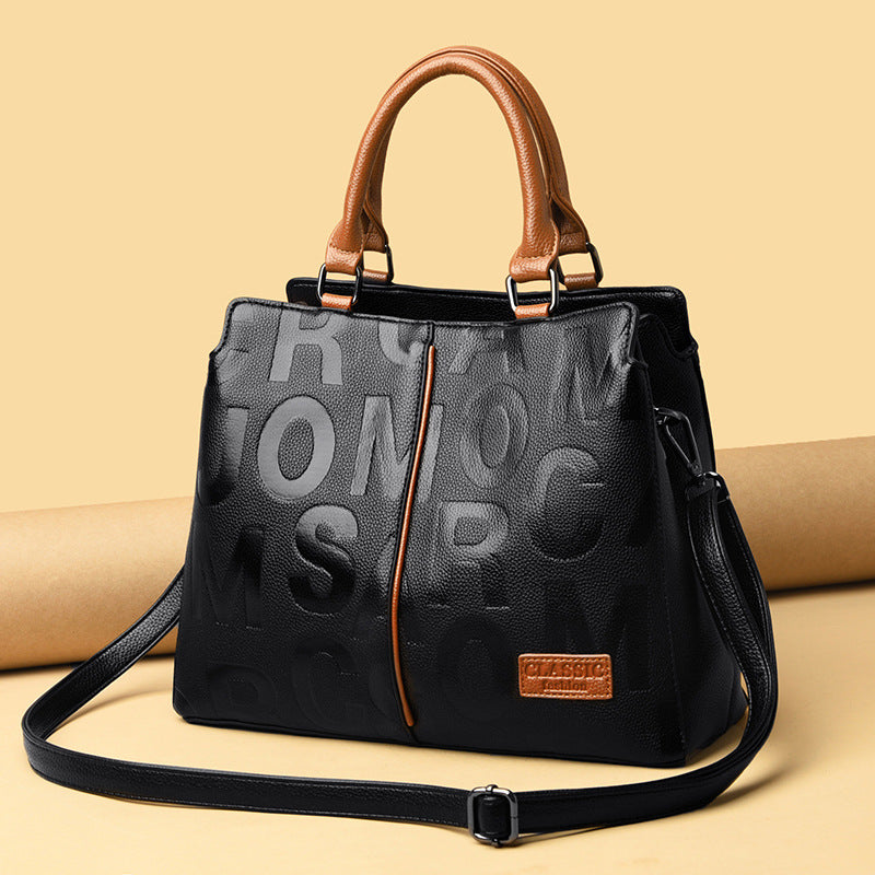Sarah Express Structured Letter Print Women's Handbag