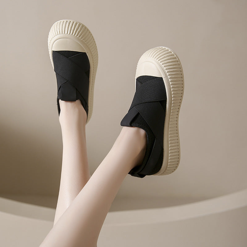 Sarah Express Women's Chunky Platform Slip-On Sneakers