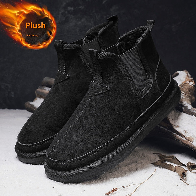 Sarah Express Fleece Lined Casual Winter Ankle Boots Black
