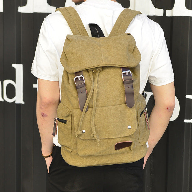 Sarah Express Canvas Backpack with Buckle Detail