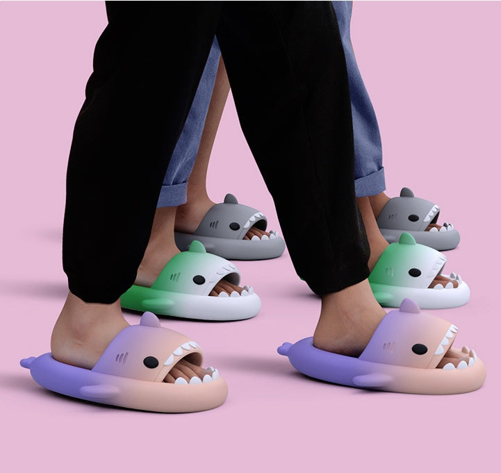 Sarah Express Gradient Shark Cartoon EVA Home Slides