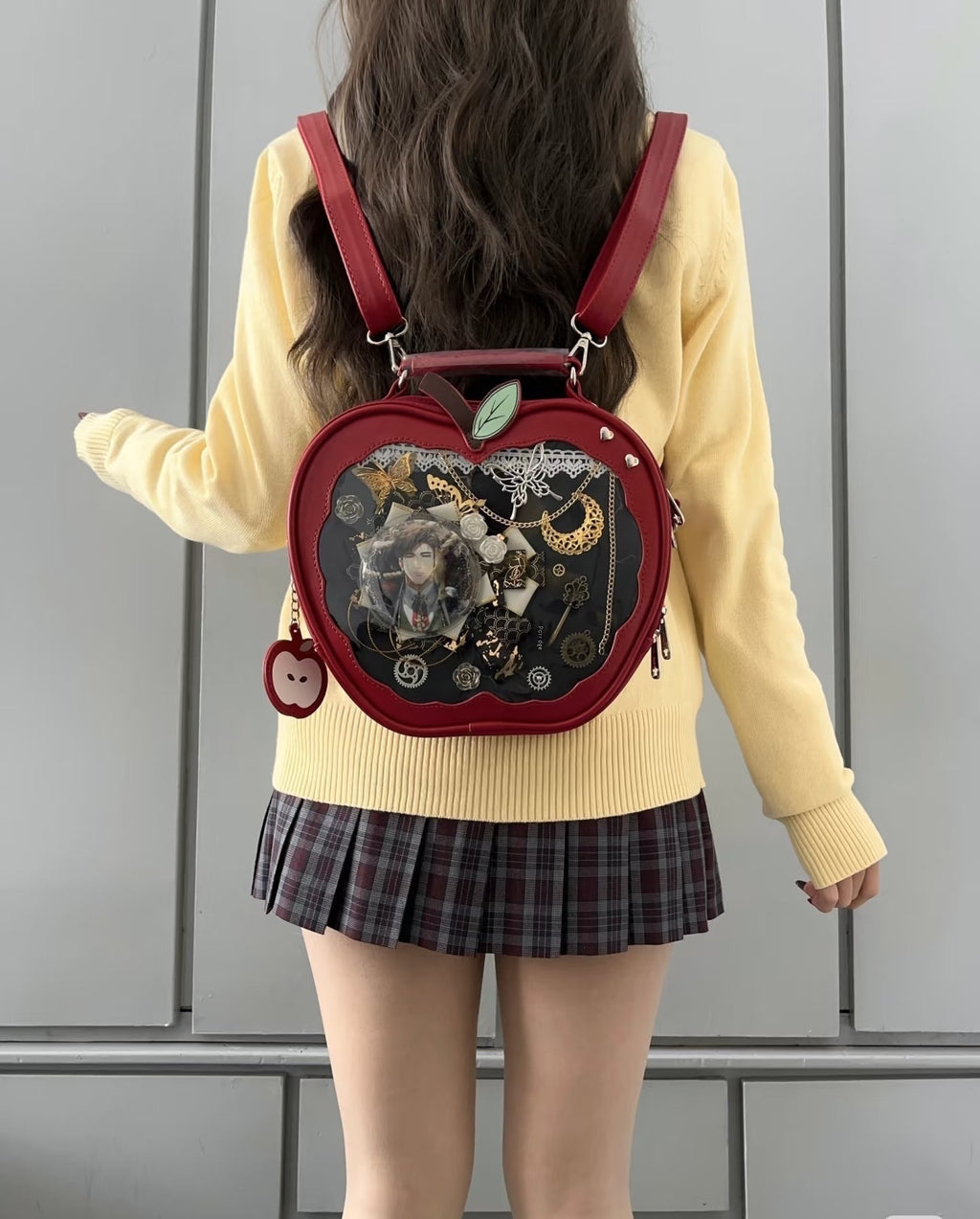 Sarah Express Apple Shaped Mini Backpack Crossbody Bag