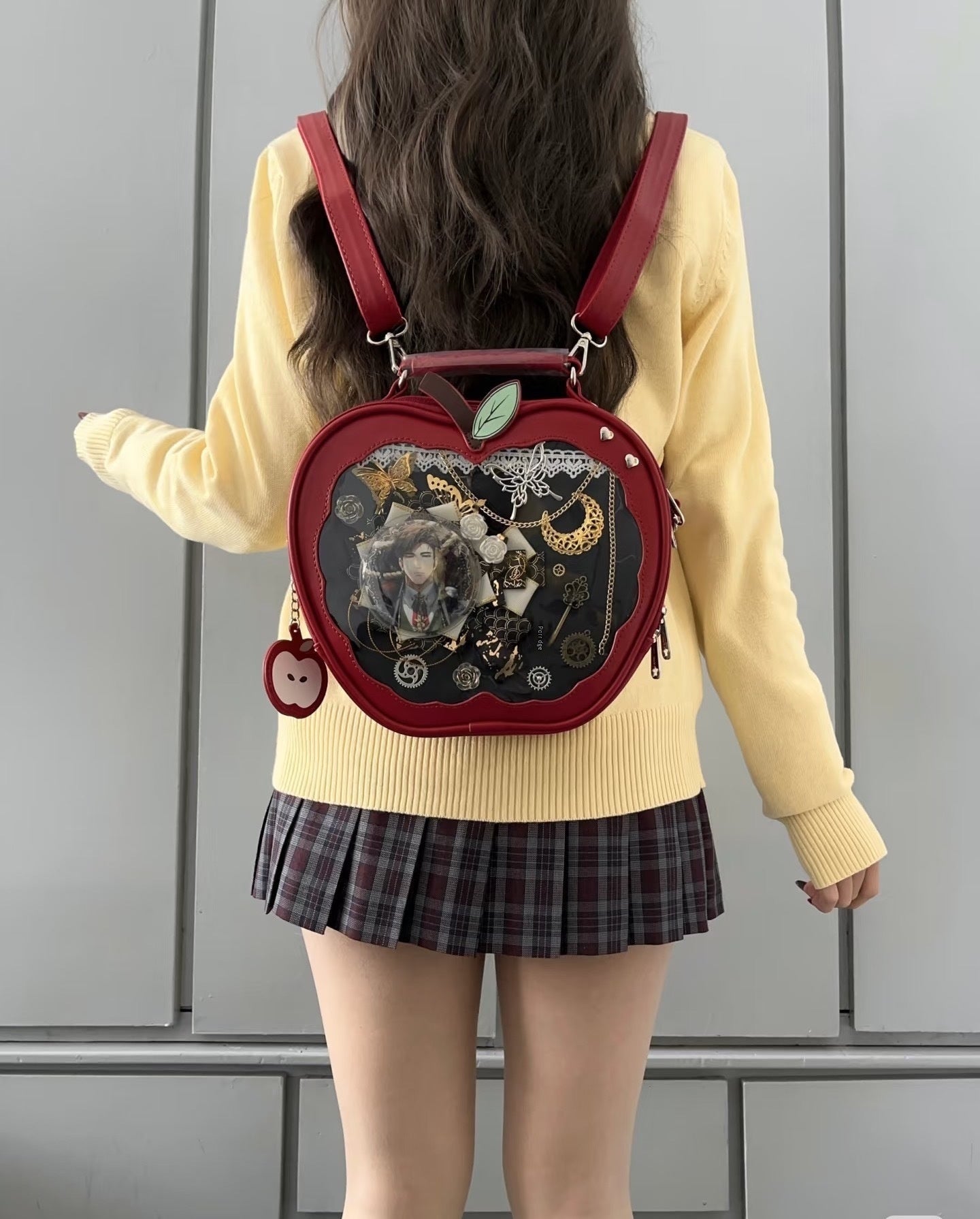 Sarah Express Apple Shaped Mini Backpack Crossbody Bag