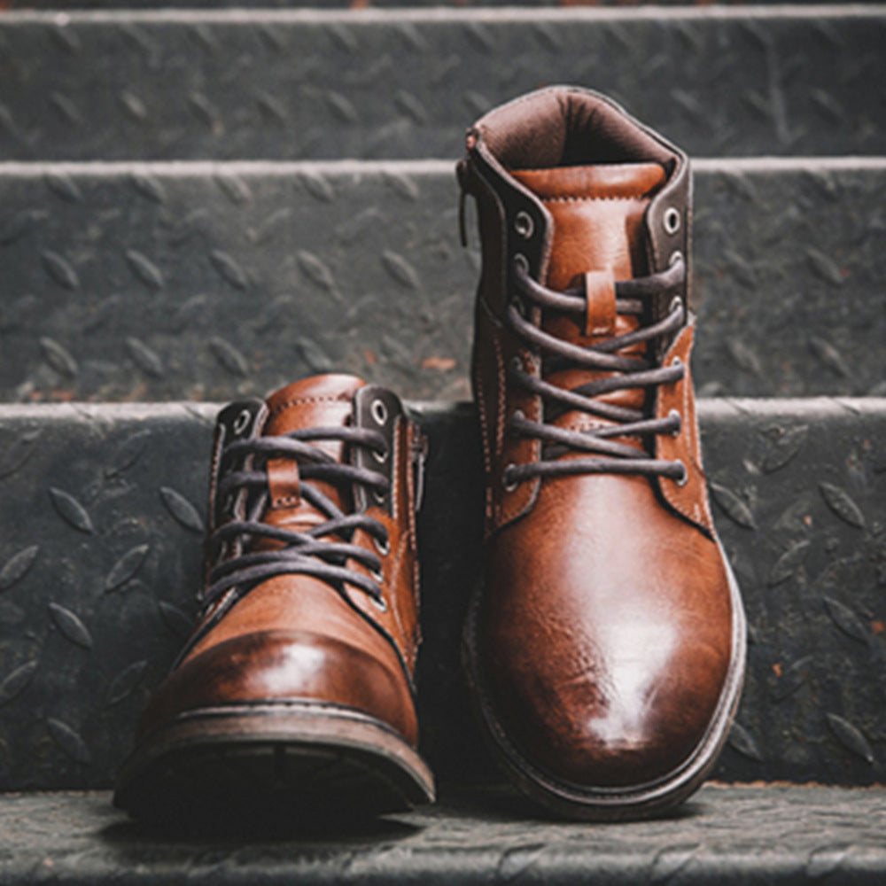 Sarah Express Men's Lace Up Winter Ankle Boots