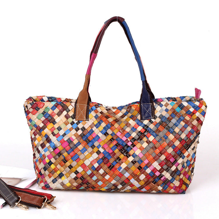 Sarah Express Woven Multi-Color Shoulder Bag Colourful