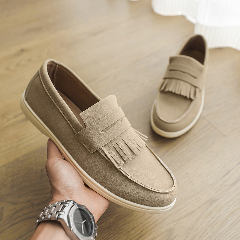 Sarah Express Men's Matte Suede Slip-On Loafers