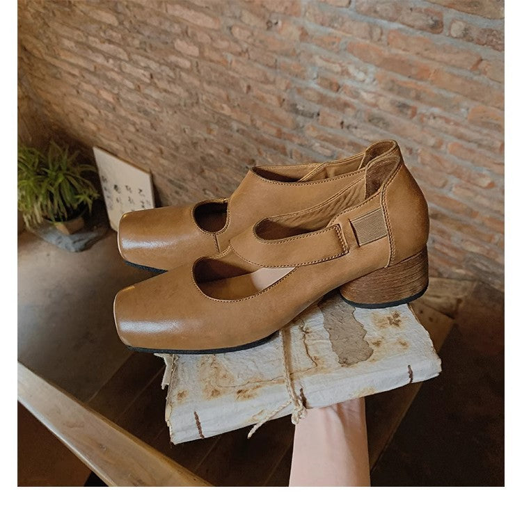 Sarah Express Vintage Square-Toe Ballet Flats