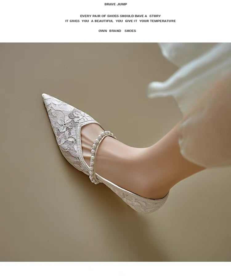 Sarah Express Beige Sequin Mesh Mary Jane Heels