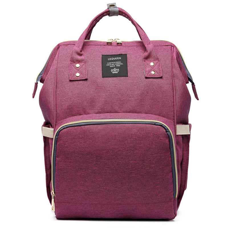 Sarah Express Waterproof Oxford Maternity Diaper Backpack Dark Purple