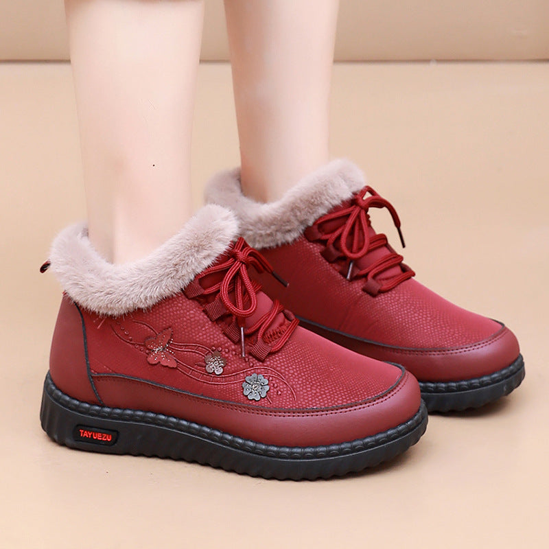 Sarah Express Fleece-Lined Mid-Cut Winter Snow Boots