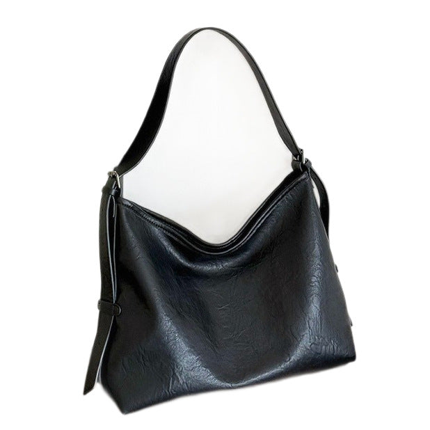 Sarah Express Structured PU Leather Bucket Tote Bag
