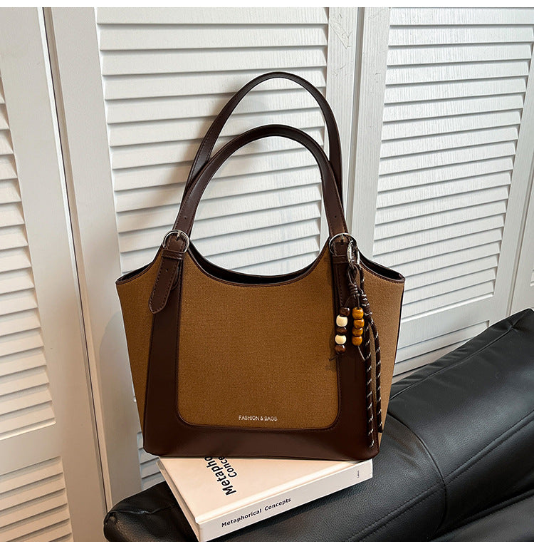 Sarah Express Retro Commuter Tote Shoulder Bag Brown