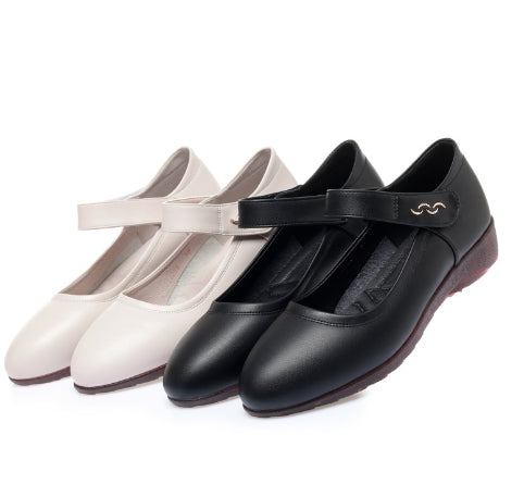 Peep Toe Wedge Heel Buckle Flats – sole profile alternate view 3