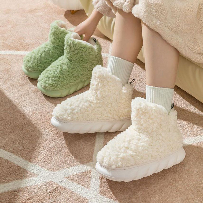 Sarah Express Unisex Waterproof Plush Platform Slippers