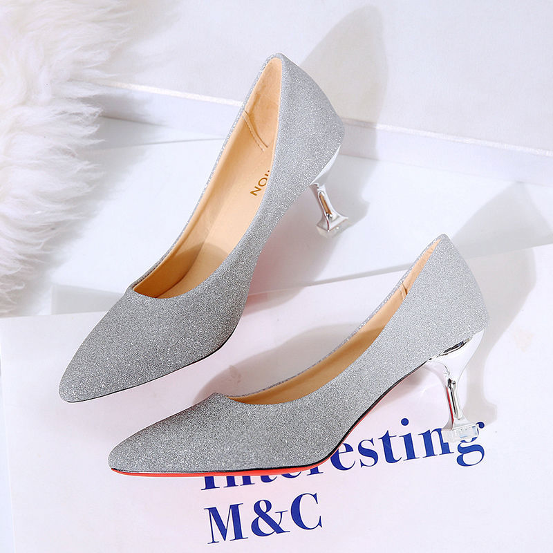 Sarah Express Gradient Pointed-Toe Stiletto Heels Grey 9cm