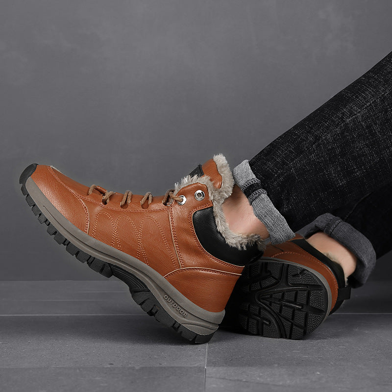 Sarah Express Men's Warm Plush Lined Winter Boots
