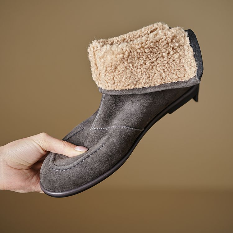 Sarah Express Fleece-Lined Suede Ankle Boots
