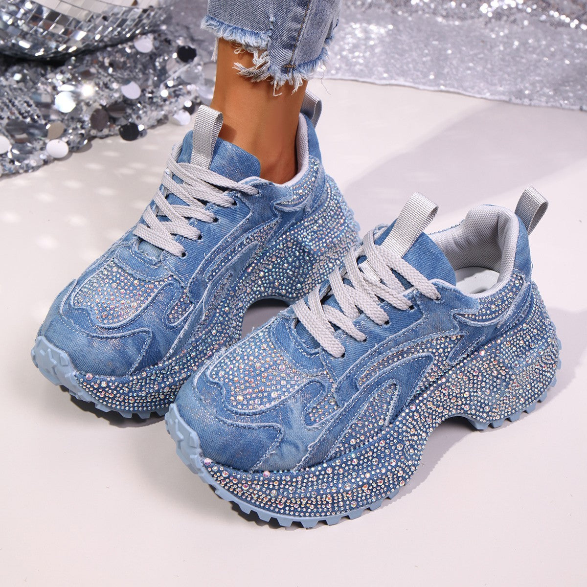 Sarah Express Women's Height-Increasing Platform Casual Sneakers