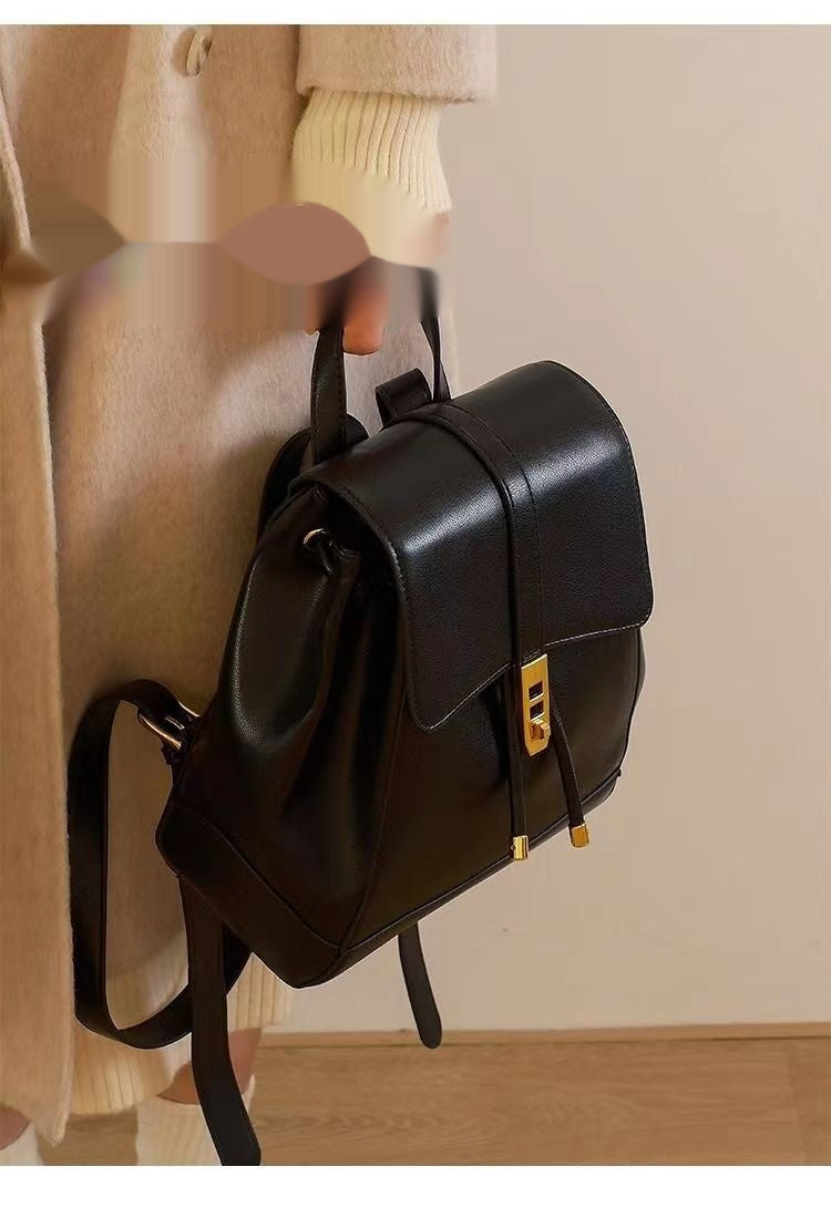 Sarah Express Large Capacity PU Leather Convertible Backpack