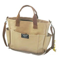 Sarah Express Large Capacity Canvas Commuter Shoulder Bag Khaki