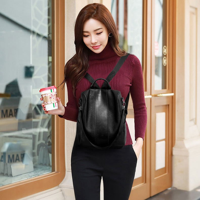 Sarah Express Solid Color Large Capacity Women's Backpack
